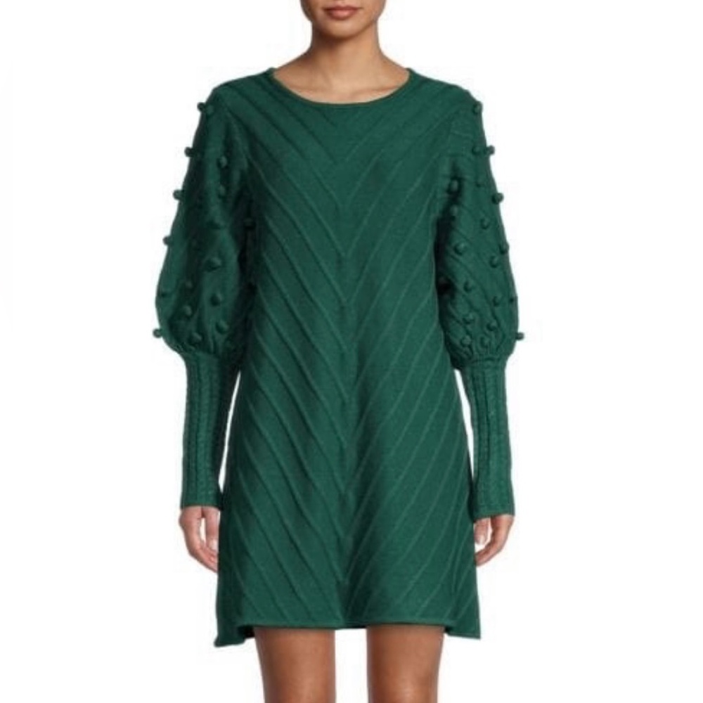 Avantlook - Elegant Green Knit Dress